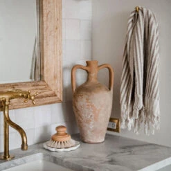 Hand-loomed Turkish Cotton Towel - Taupe Stripes 14 Hand-loomed Turkish Cotton Towel - Taupe Stripes -Household Daily Necessities bath hand towel taupe stripes 6b5250ad 240c 4193 a08a d186eeb52fa5