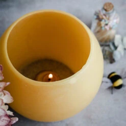 Beeswax Luminary Candle Bowl -Household Daily Necessities beeswax candle lantern3