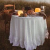 Ruffle Round Tablecloth -Household Daily Necessities beeswx candle lanterns e2a84f6d ae13 4d9d b4cd aa8653a451a5