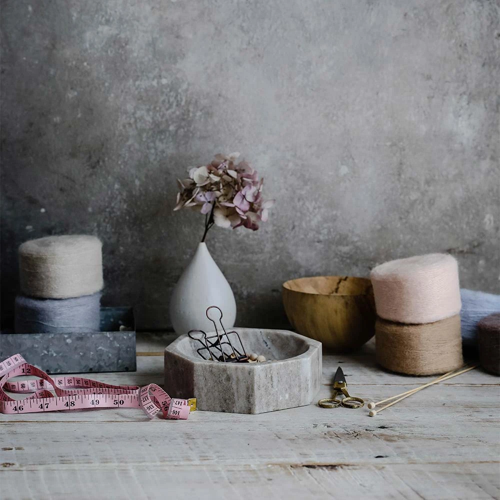 Beige Marble Octagon Bowl 5 Beige Marble Octagon Bowl - Image 3