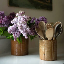 Clay Canister -Household Daily Necessities beige planter4