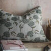 Linen Hand Block-Printed Pillow Cover No. 0230 -Household Daily Necessities block print linen pillow cover17