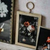 Hand-tooled Brass & Glass Hanging Frame -Household Daily Necessities brass and glass frame tooled1