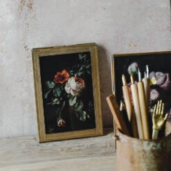 Hand-tooled Brass & Glass Hanging Frame -Household Daily Necessities brass and glass frame tooled2