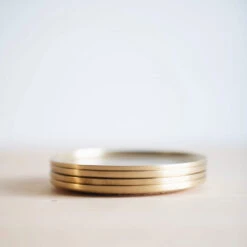 Slight Edge Artisan Brass Coaster Set