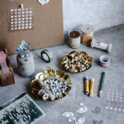 Brass Petal Dish Set -Household Daily Necessities brass petal tray1