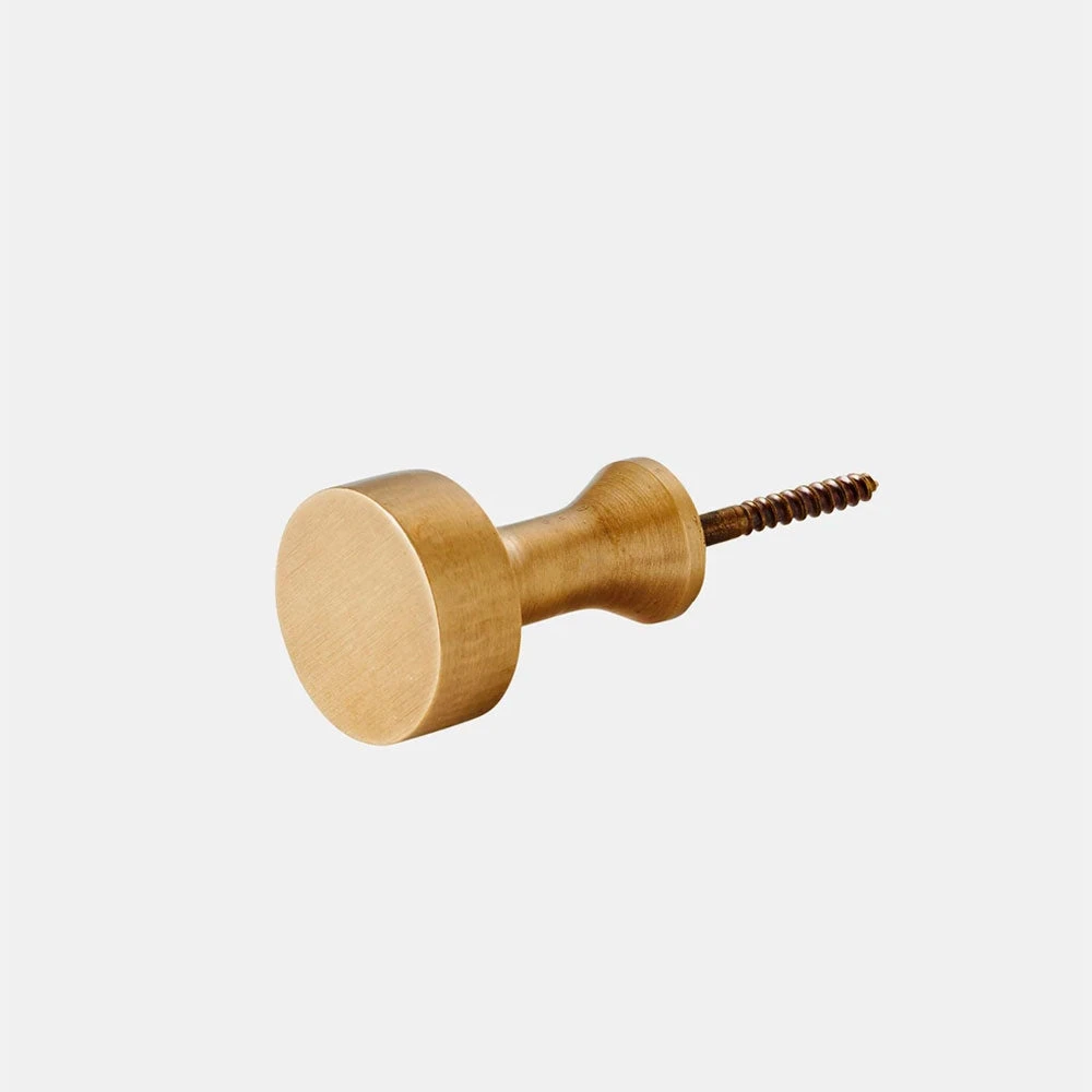 Brass Screw Hook - Round 3 Brass Screw Hook - Round