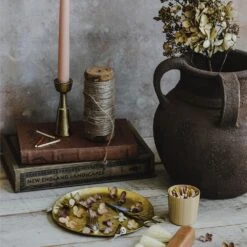 Hand Forged Brass Candlestick - Short -Household Daily Necessities brass taper candlesticks