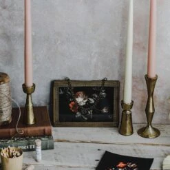 Hand Forged Brass Candlestick - Short -Household Daily Necessities brass taper candlesticks3