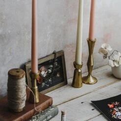 Hand Forged Brass Candlestick - Short -Household Daily Necessities brass taper candlesticks4
