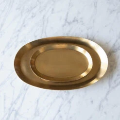 Oval Brass Tray - Medium -Household Daily Necessities brass tray set e7ddf11d 489f 46bb b418 9ba7471fa554