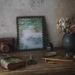 Brass & Glass Hanging Frame 16 Brass & Glass Hanging Frame -Household Daily Necessities brass wall frame1