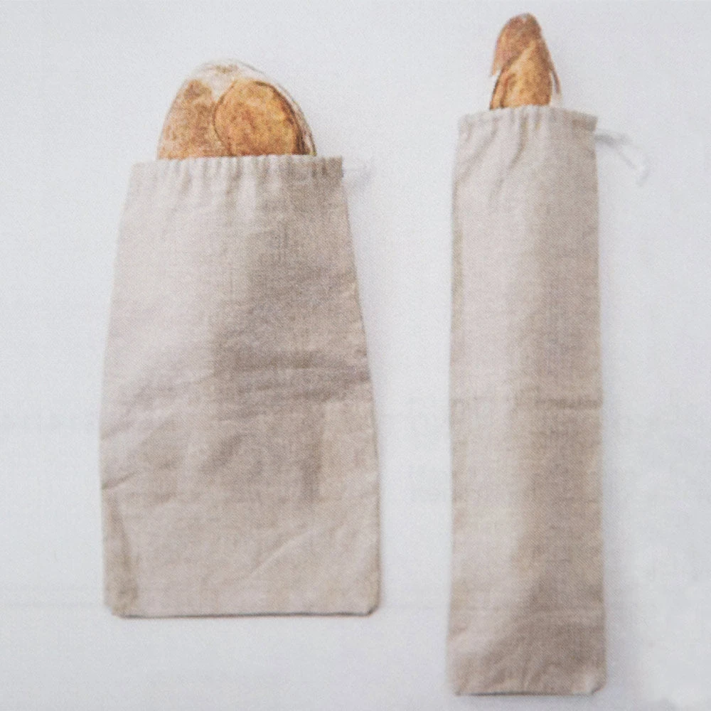 Linen Bread Storage Bag - Baguette 6 Linen Bread Storage Bag - Baguette - Image 4