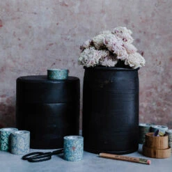 Wooden Crock -Household Daily Necessities brown canisters3