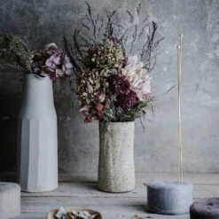 Brown Stoneware Cylinder Bud Vase -Household Daily Necessities brownstone vases4