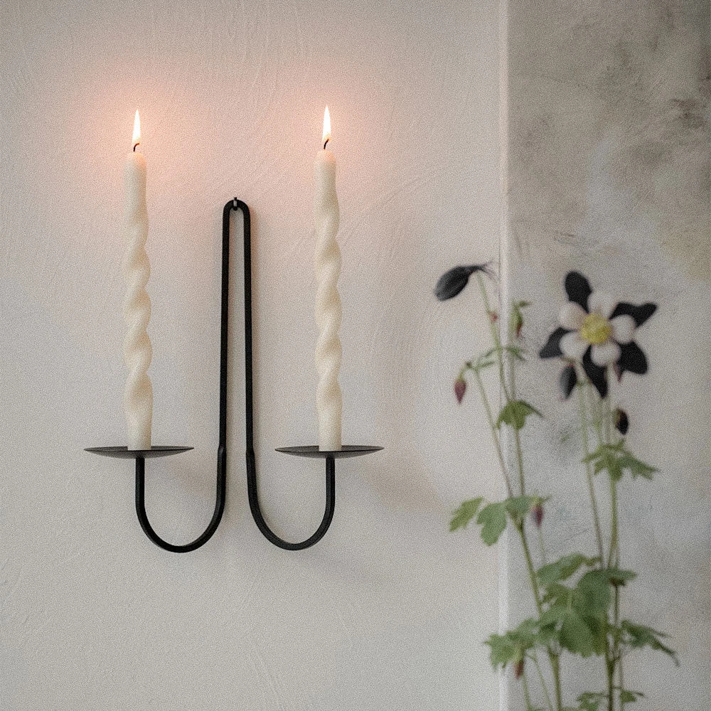 Hand Forged Iron Candle Holder - Double Arm 7 Hand Forged Iron Candle Holder - Double Arm - Image 5