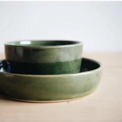 Ceramic Artisan Dinnerware - Fern -Household Daily Necessities ceramic artisan bowl fern5