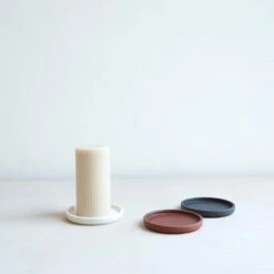 Ribbed Pillar Candle 16 Ribbed Pillar Candle -Household Daily Necessities ceramic candle plate