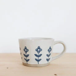 Ceramic Mug - Blue Blooms -Household Daily Necessities ceramic floral cup1