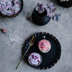 Ceramic Scalloped Dish - Dark -Household Daily Necessities ceramic scalloped dishes dark6