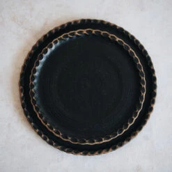 Ceramic Scalloped Plate - Dark -Household Daily Necessities ceramic scalloped plate small dark2 2c2cc6cb 1594 4574 8e4c d6d569024d63