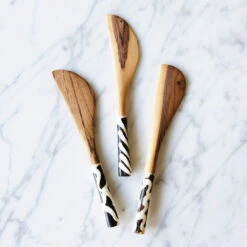 Wild Olive Wood Cheese Spreader Knife