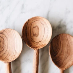 Round Wild Olive Wood Cooking Spoon -Household Daily Necessities cooking spoon1