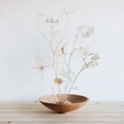 Wood Dried Flower Bowl