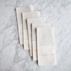 Ethiopian Cotton Napkin Set - Stone