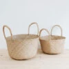 Woven Floor Basket With Handles -Household Daily Necessities floor basket with handles