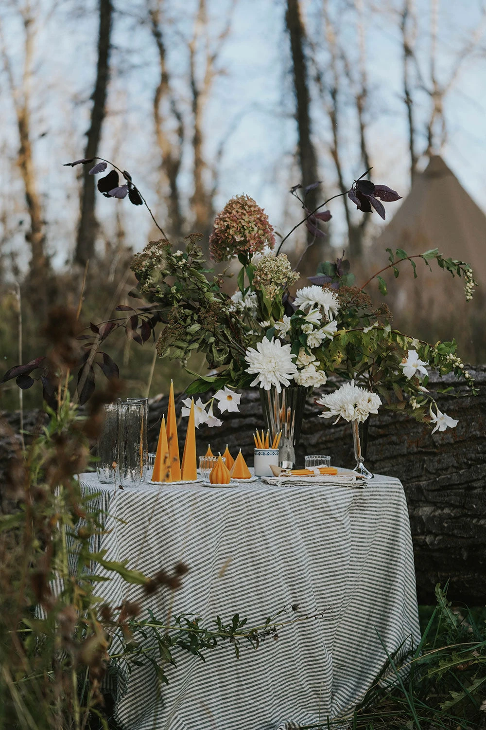 Striped Cotton Tablecloth 6 Striped Cotton Tablecloth - Image 4