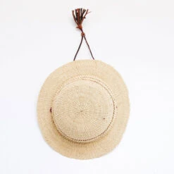 Ghanaian Lace Design Straw Hat - Short Brim -Household Daily Necessities ghanaian straw hat short brim