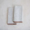 Gingham Linen Napkin Set - Dusty Blue -Household Daily Necessities gingham napkins blue1