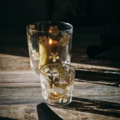 Everlasting Floral Glass Hurricane Candle Holder -Household Daily Necessities glass hurricane candle holder5