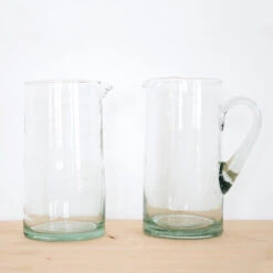 Handblown Recycled Glass Pitcher