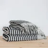 Hand-loomed Turkish Cotton Towel - Black Dots -Household Daily Necessities hand loomed turkish cotton towel dots black