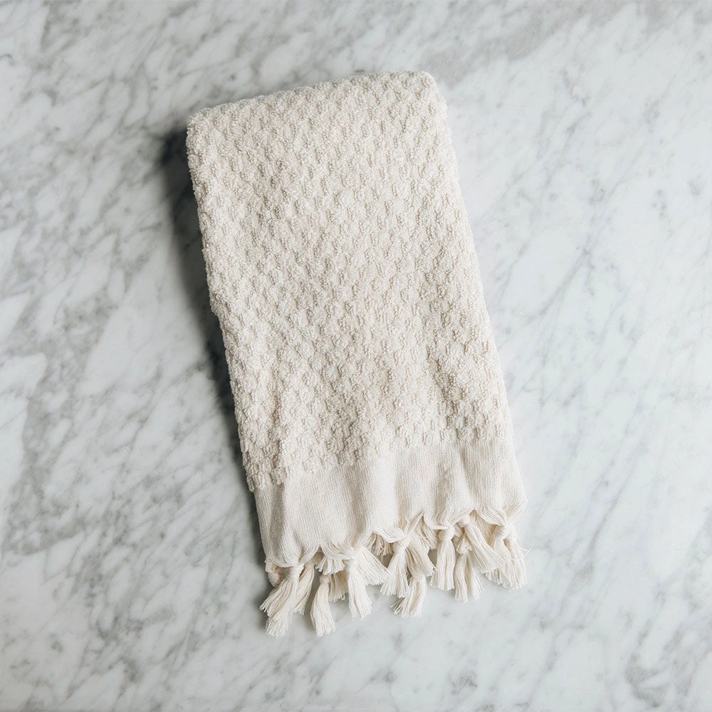 Hand-loomed Turkish Cotton Towel - Natural Dots 5 Hand-loomed Turkish Cotton Towel - Natural Dots - Image 3