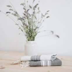 Ziggy Hand Towel - Charcoal -Household Daily Necessities hand towel woven grey1 d5d62c3d bc4d 48fb 9761 2a6fcf0852e9