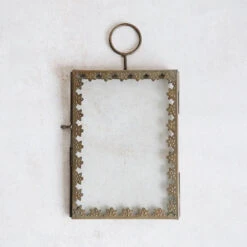 Brass & Glass Hanging Frame 14 Brass & Glass Hanging Frame -Household Daily Necessities hanging brass and glass frame