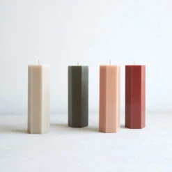 Large Hexagon Pillar Candle