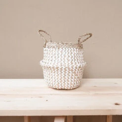 Mini Belly Basket - White Zigzag 11 Mini Belly Basket - White Zigzag -Household Daily Necessities image d141f2e0 2285 4981 8823 554b314afe7a