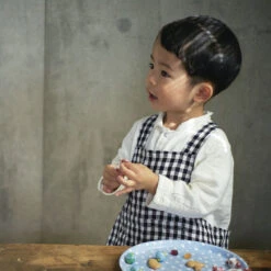 Kids Apron -Household Daily Necessities kids linen apron blue1