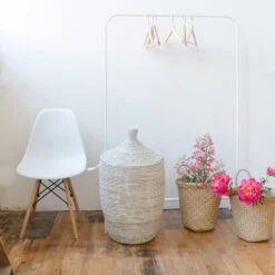 Rosa Storage Basket Hamper - White - Large -Household Daily Necessities large white hamper