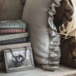 Heavyweight Linen Pillow Cover - Natural -Household Daily Necessities linen ruffle pillow2