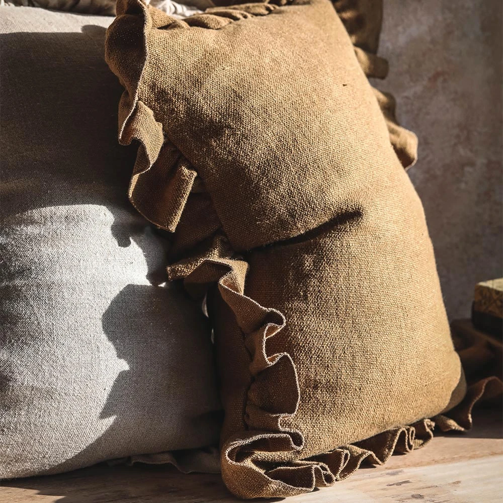 Heavyweight Linen Pillow Cover - Mustard 7 Heavyweight Linen Pillow Cover - Mustard - Image 5