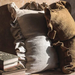 Heavyweight Linen Pillow Cover - Natural -Household Daily Necessities linen ruffle pillow5