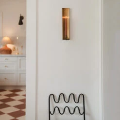 Brass-plated Candle Sconce - Long -Household Daily Necessities long brass candle sconce2 5992d4bc 1885 4171 947e 6031d18e42b4