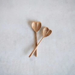 Wild Olive Wood Heart Spoon -Household Daily Necessities mini heart spoons