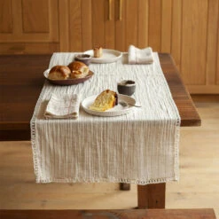 Cotton & Linen Table Throw -Household Daily Necessities natural table runner
