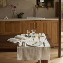 Cotton & Linen Table Throw -Household Daily Necessities natural table runner1